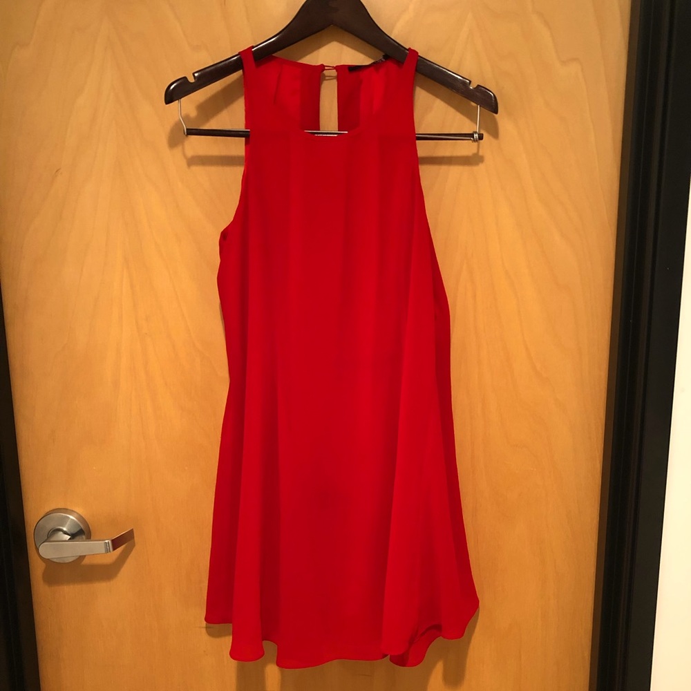 Flowy red dress